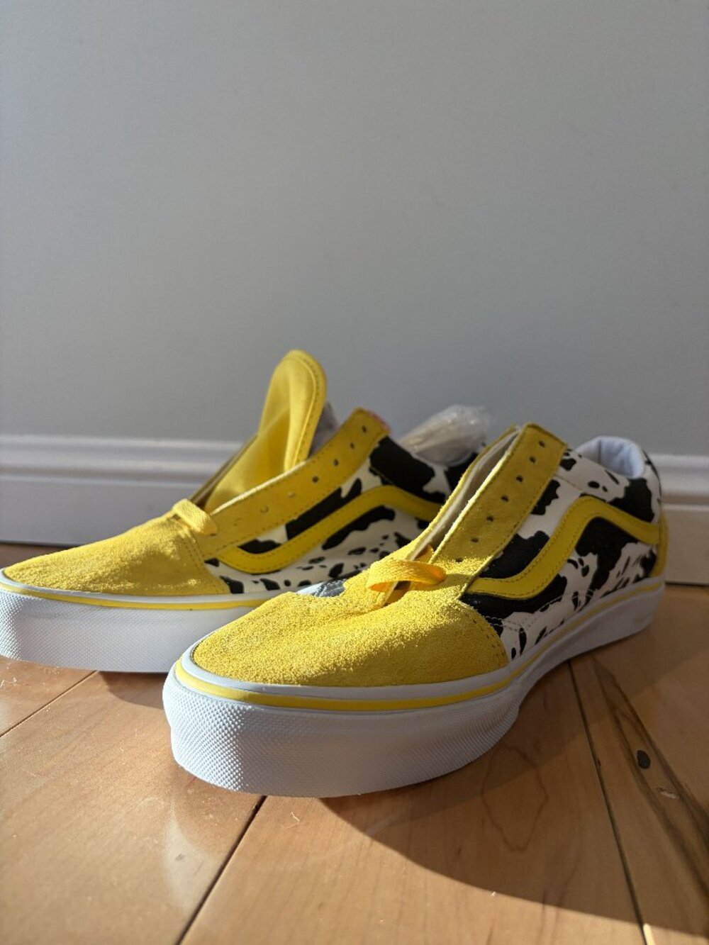 VANS old school cow print yellow